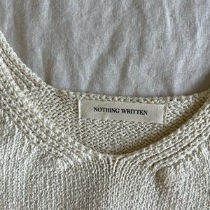 Nothing written off-white cotton woven tank. Never worn.
